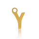 Stainless steel charm initial Y Gold
